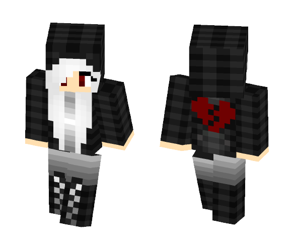 white heart - Female Minecraft Skins - image 1