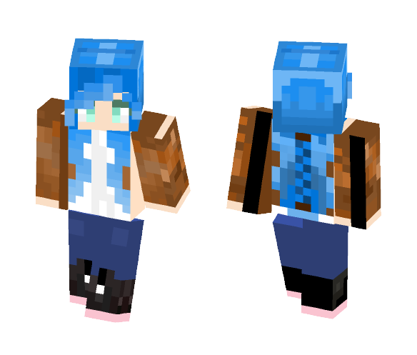 minecraft cool girl skins blue