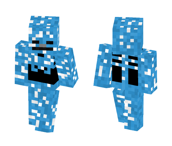 light blue powered skeleton - Interchangeable Minecraft Skins - image 1