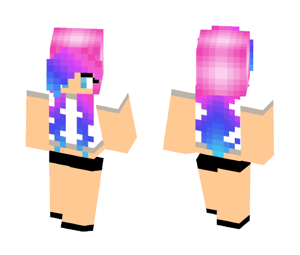 Ombre haired girl - Color Haired Girls Minecraft Skins - image 1