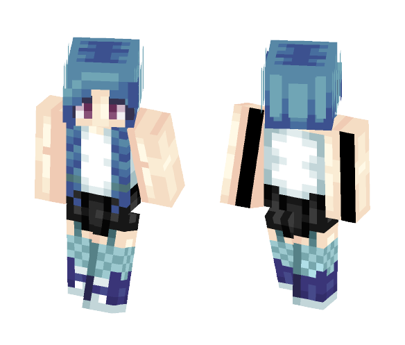 -=+мαу+=- blue braids lul. - Female Minecraft Skins - image 1
