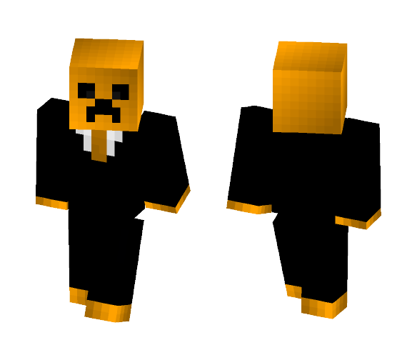 Orange Creeper - Male Minecraft Skins - image 1