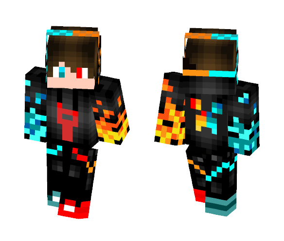 Fire & Ice cool boy - Boy Minecraft Skins - image 1