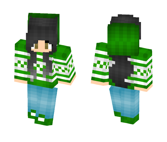 green sweater girl - Girl Minecraft Skins - image 1
