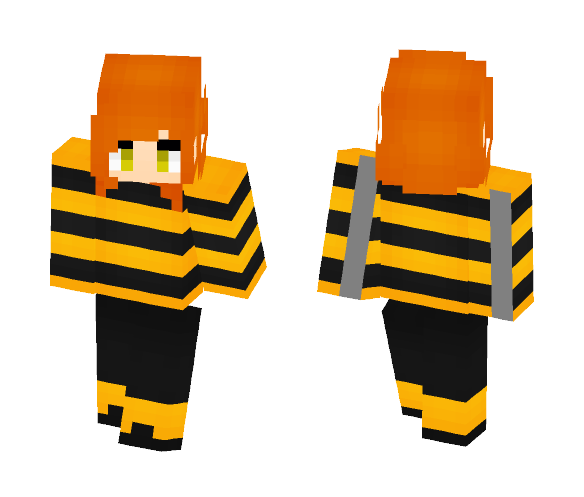Girl in the Bee Sweater - Girl Minecraft Skins - image 1