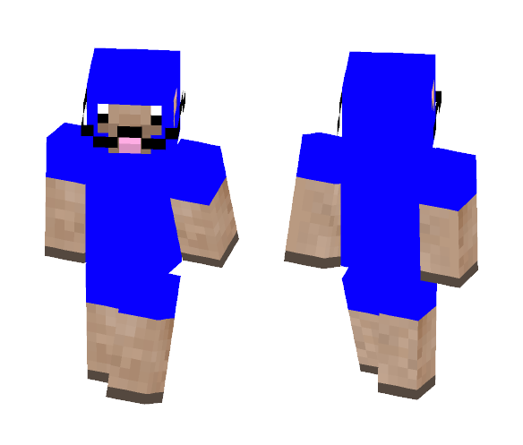 blue sheep with epic mustache - Male Minecraft Skins - image 1