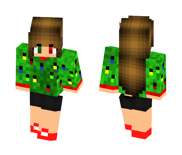 Ugly Christmas Sweater Girl - Christmas Minecraft Skins - image 1