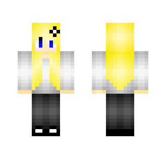 Blonde Hair White Shirt - Female Minecraft Skins - image 2