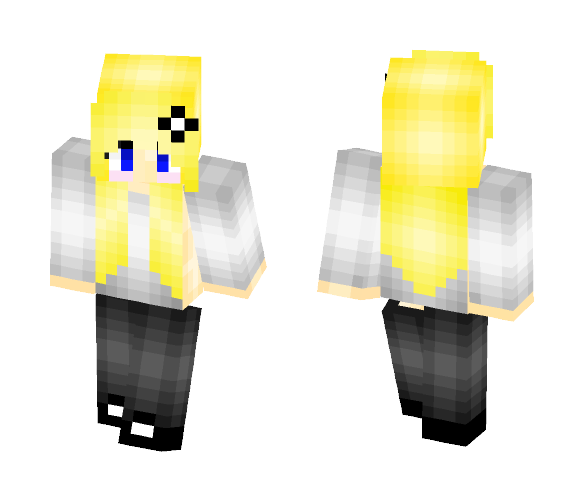 Blonde Hair White Shirt - Female Minecraft Skins - image 1