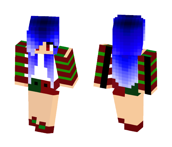 Blue haired christmas - Christmas Minecraft Skins - image 1