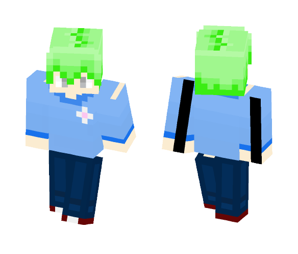 Green Haired Uncreative Title - Male Minecraft Skins - image 1