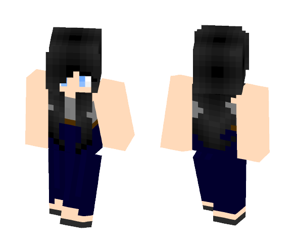 -Black Hair- Dress- Female- - Female Minecraft Skins - image 1