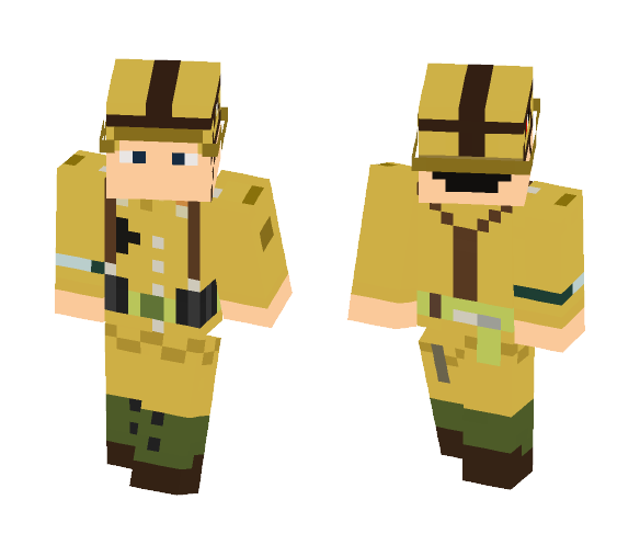 Shovels are the best weapon in BF1 - Male Minecraft Skins - image 1