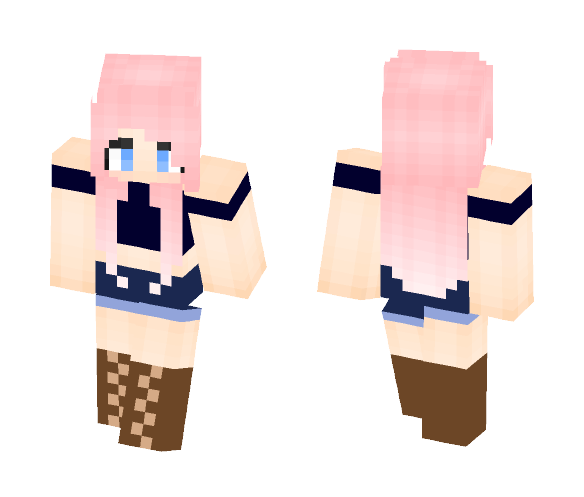 -Pink Hair- Female- - Female Minecraft Skins - image 1