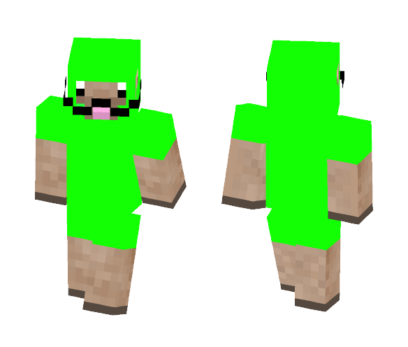 Green sheep with extreme mustache - Male Minecraft Skins - image 1
