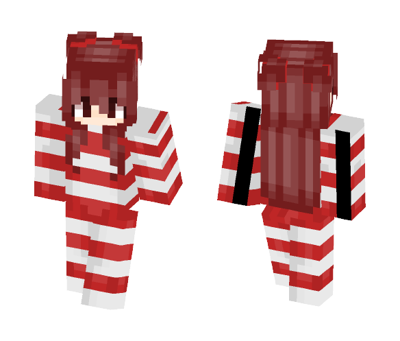 Candy Cane Onesie! ♡ - Female Minecraft Skins - image 1