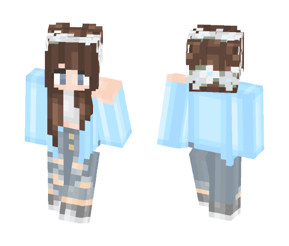 tumblr pastel blue girl ♥︎ - Girl Minecraft Skins - image 1