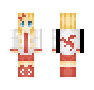 Red and white dragon girl - Girl Minecraft Skins - image 2