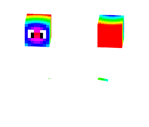 weird rainbow head thing - Male Minecraft Skins - image 1