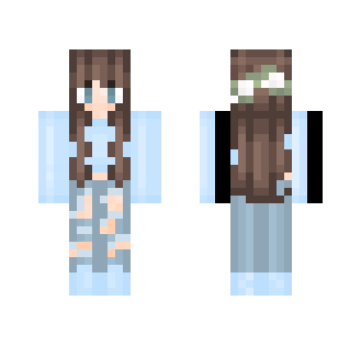 Cute Blue Twin ; crybabyinqq - Female Minecraft Skins - image 2