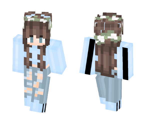 Cute Blue Twin ; crybabyinqq - Female Minecraft Skins - image 1