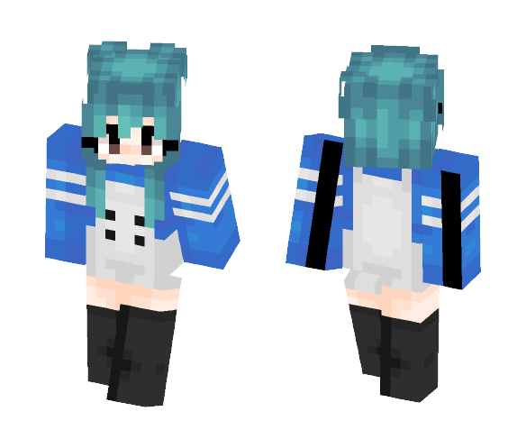 Blue and white - Female Minecraft Skins - image 1