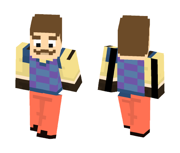 Download The Neighbour Hello Neighbor Minecraft Skin For Free Superminecraftskins - hello neighbor minecraft roblox video game png 490x641px