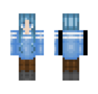Blue sweater - Female Minecraft Skins - image 2