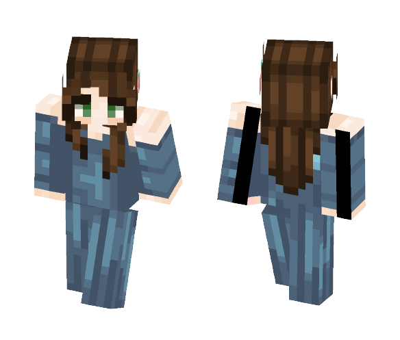[Aethier] Blue Delve Dress - Female Minecraft Skins - image 1