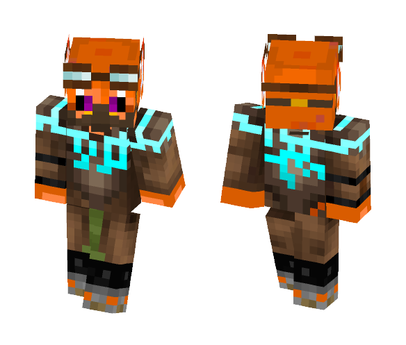OrangeFlameFox [Steampunk Warrior] - Male Minecraft Skins - image 1