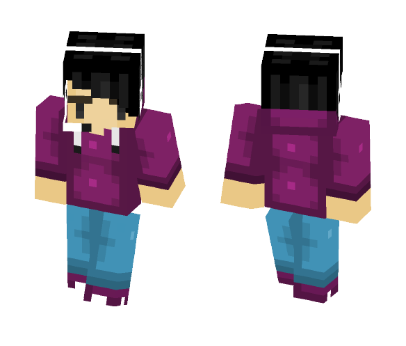 GUY WITH A PURPLE HOODIE - Male Minecraft Skins - image 1