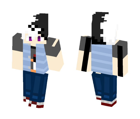 Black n' White Hair Guy - Male Minecraft Skins - image 1