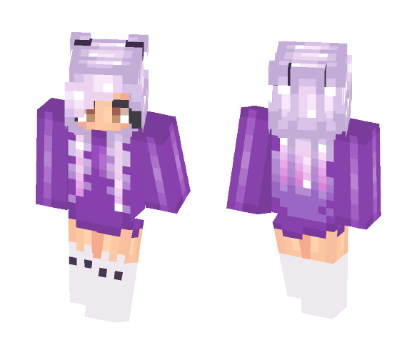 [Kɪᴛᴛʏ] - Purple Girl .3. - Girl Minecraft Skins - image 1