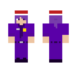Purple Guy with a Christmas hat