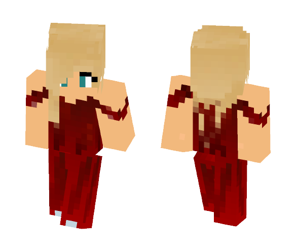 The woman in the red dress. - Female Minecraft Skins - image 1