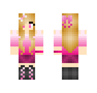 Cute pink gamer girl