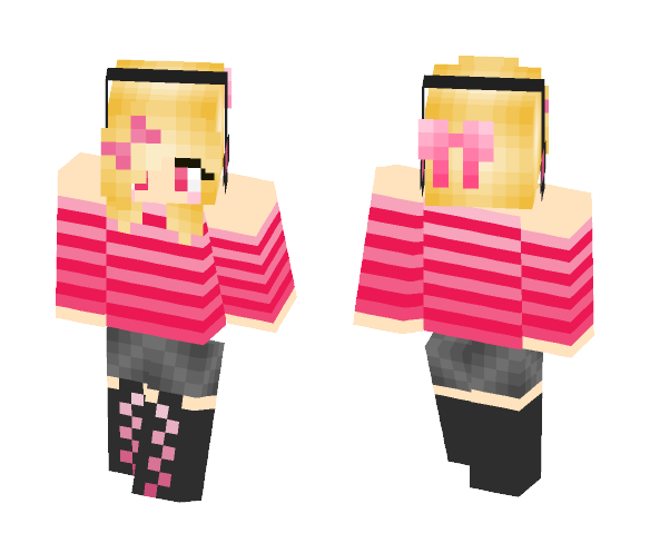 Short haired girl who loves pink