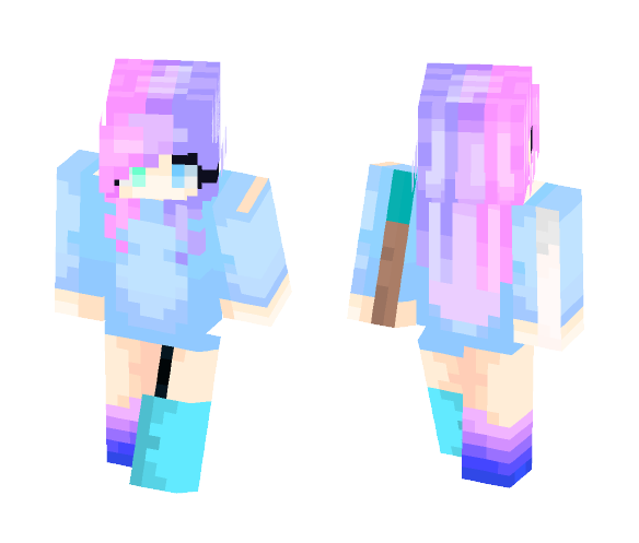 Ombré Neon - Female Minecraft Skins - image 1