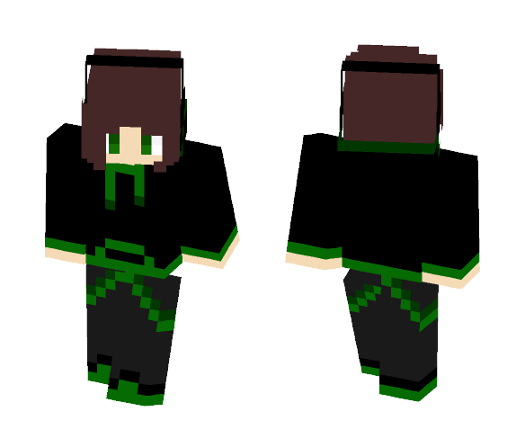 Green Hoodie Kid - Male Minecraft Skins - image 1