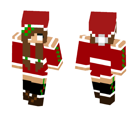 Christmas Herobrine Girl - Christmas Minecraft Skins - image 1