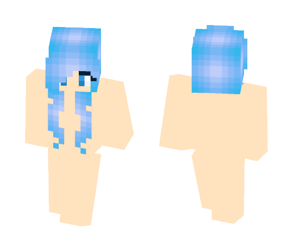 Blue hair girl base - Color Haired Girls Minecraft Skins - image 1