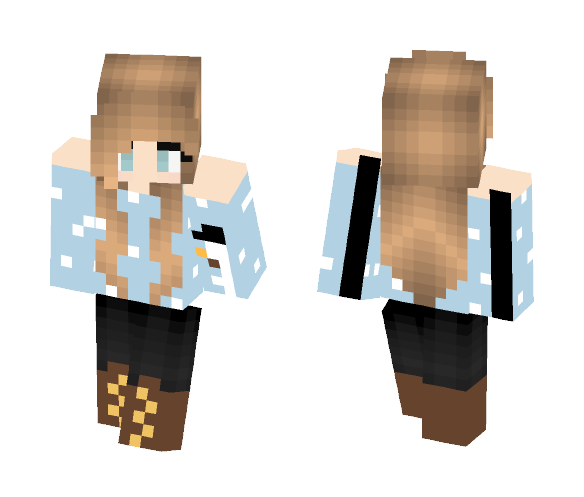 Snowman Sweater - Female Minecraft Skins - image 1