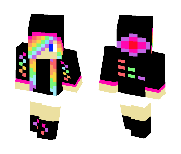 Rockin Rainbow - Female Minecraft Skins - image 1