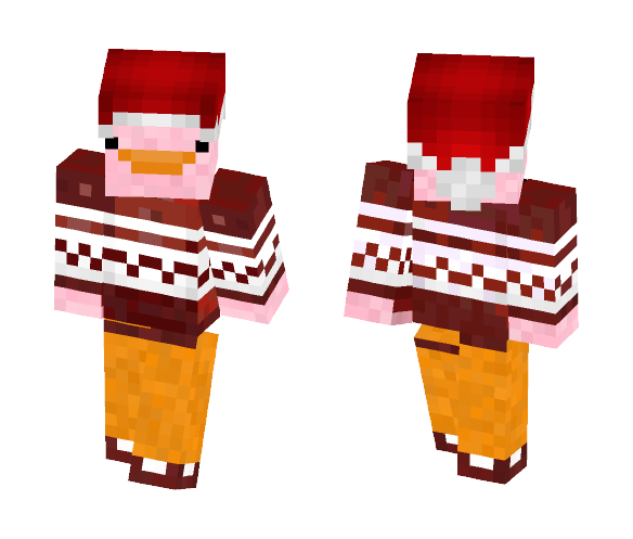 Pink Christmas Duck - Christmas Minecraft Skins - image 1