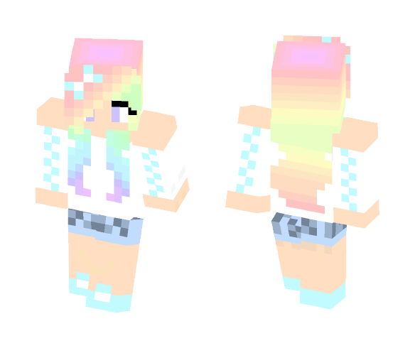Pastel Rainowssssssss - Female Minecraft Skins - image 1