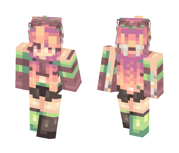 Tree with pink hair or smth - Female Minecraft Skins - image 1