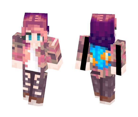 Sinking in the fall ocean - Female Minecraft Skins - image 1