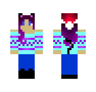 Cat Girl Christmas Outfit - Cat Minecraft Skins - image 2