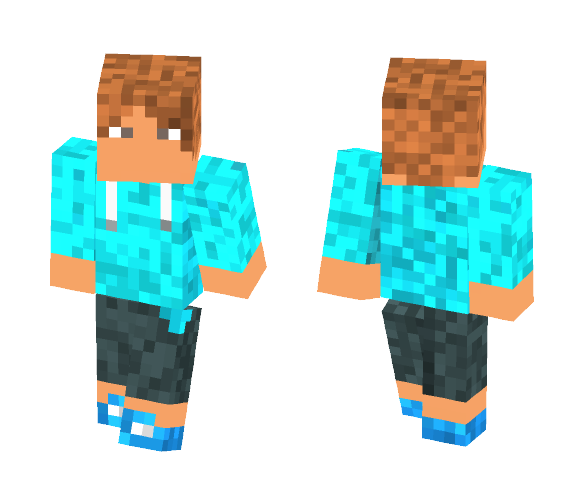 Boy [Light blue hoodie] - Boy Minecraft Skins - image 1