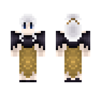 1.10 Golden gown with a shawl~ v2 - Female Minecraft Skins - image 2